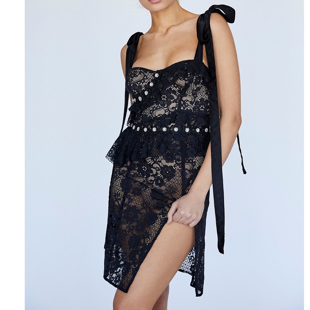 Stunning For love and lemons lace sheer dress.